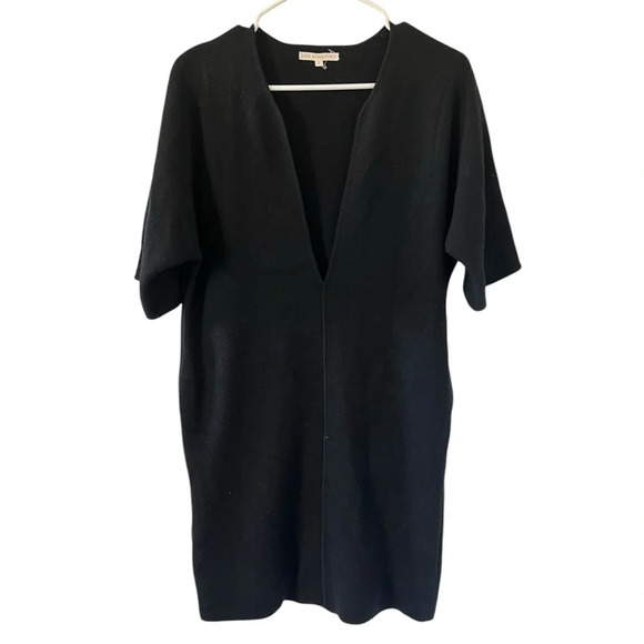 Ann Mashburn Black 100% Fine Merino Wool Dress - Picture 1 of 9